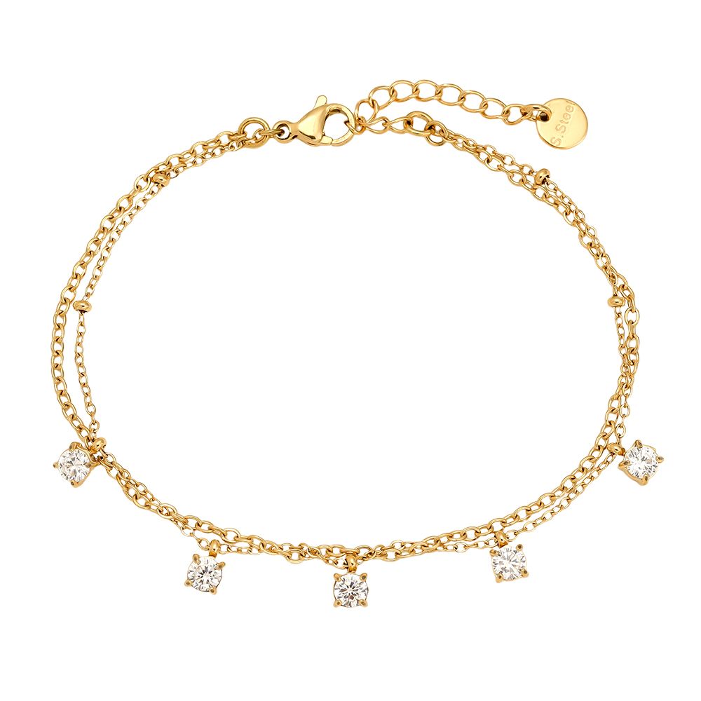 Armband Two Layer Nice Diamond Dots
